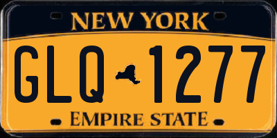NY license plate GLQ1277