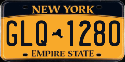 NY license plate GLQ1280