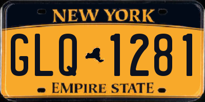 NY license plate GLQ1281