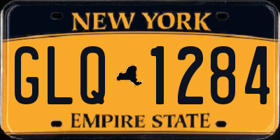NY license plate GLQ1284