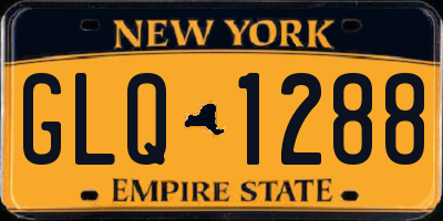 NY license plate GLQ1288