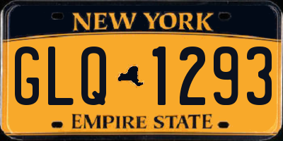 NY license plate GLQ1293