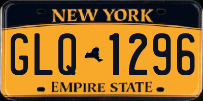 NY license plate GLQ1296