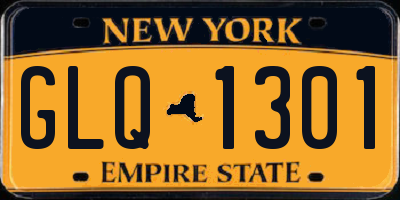 NY license plate GLQ1301