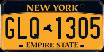 NY license plate GLQ1305
