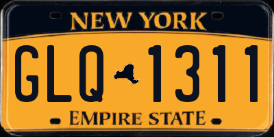 NY license plate GLQ1311