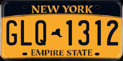 NY license plate GLQ1312