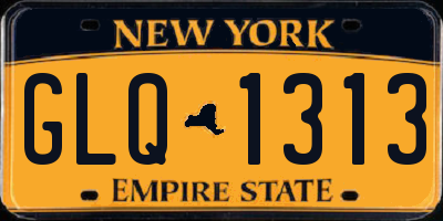 NY license plate GLQ1313