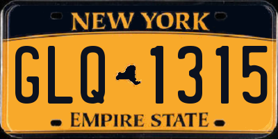 NY license plate GLQ1315