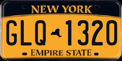 NY license plate GLQ1320