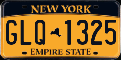 NY license plate GLQ1325