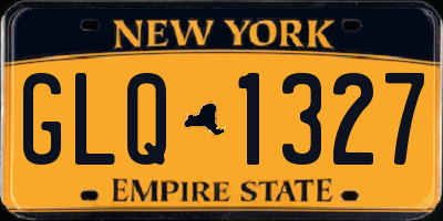 NY license plate GLQ1327