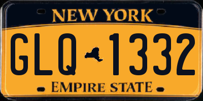 NY license plate GLQ1332