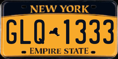 NY license plate GLQ1333