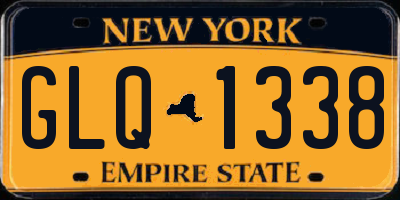 NY license plate GLQ1338