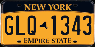NY license plate GLQ1343