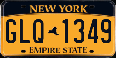 NY license plate GLQ1349