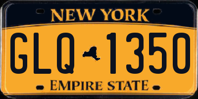 NY license plate GLQ1350