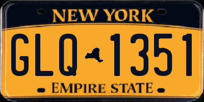 NY license plate GLQ1351