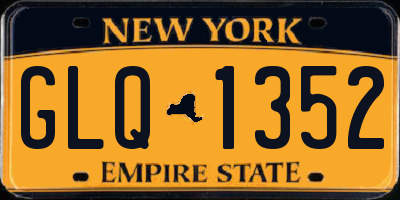 NY license plate GLQ1352