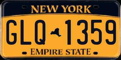 NY license plate GLQ1359