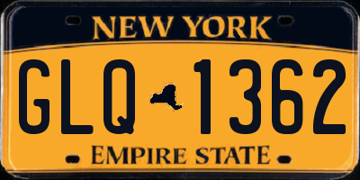 NY license plate GLQ1362