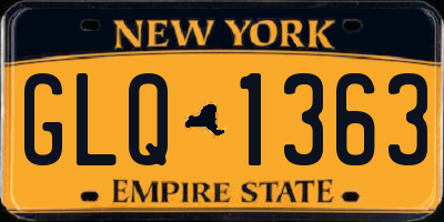NY license plate GLQ1363