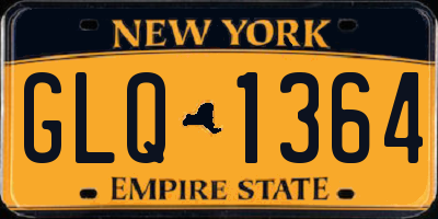 NY license plate GLQ1364