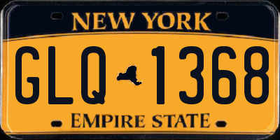 NY license plate GLQ1368