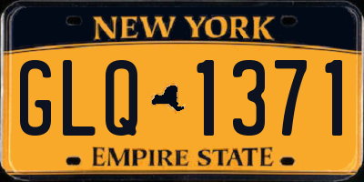 NY license plate GLQ1371