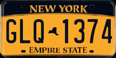 NY license plate GLQ1374