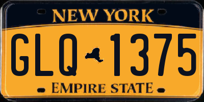 NY license plate GLQ1375