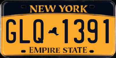 NY license plate GLQ1391