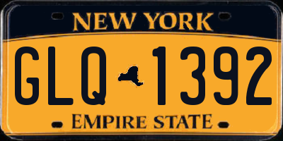 NY license plate GLQ1392