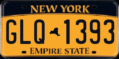 NY license plate GLQ1393