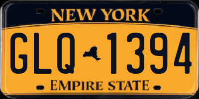 NY license plate GLQ1394
