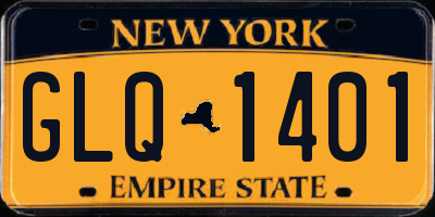 NY license plate GLQ1401