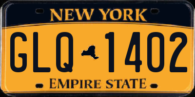 NY license plate GLQ1402