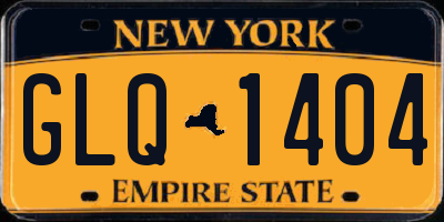 NY license plate GLQ1404