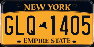 NY license plate GLQ1405