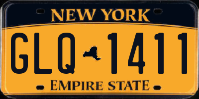 NY license plate GLQ1411
