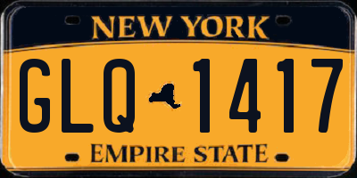 NY license plate GLQ1417