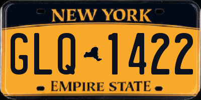 NY license plate GLQ1422