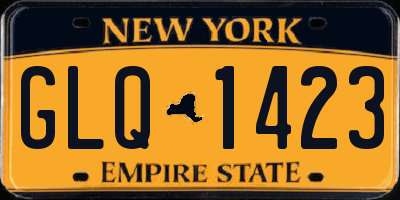 NY license plate GLQ1423