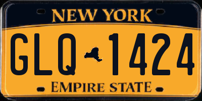 NY license plate GLQ1424