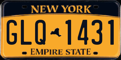 NY license plate GLQ1431