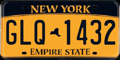 NY license plate GLQ1432