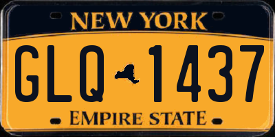 NY license plate GLQ1437