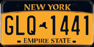 NY license plate GLQ1441