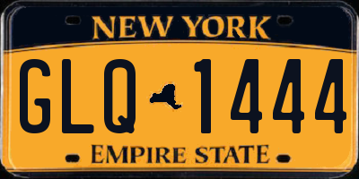 NY license plate GLQ1444